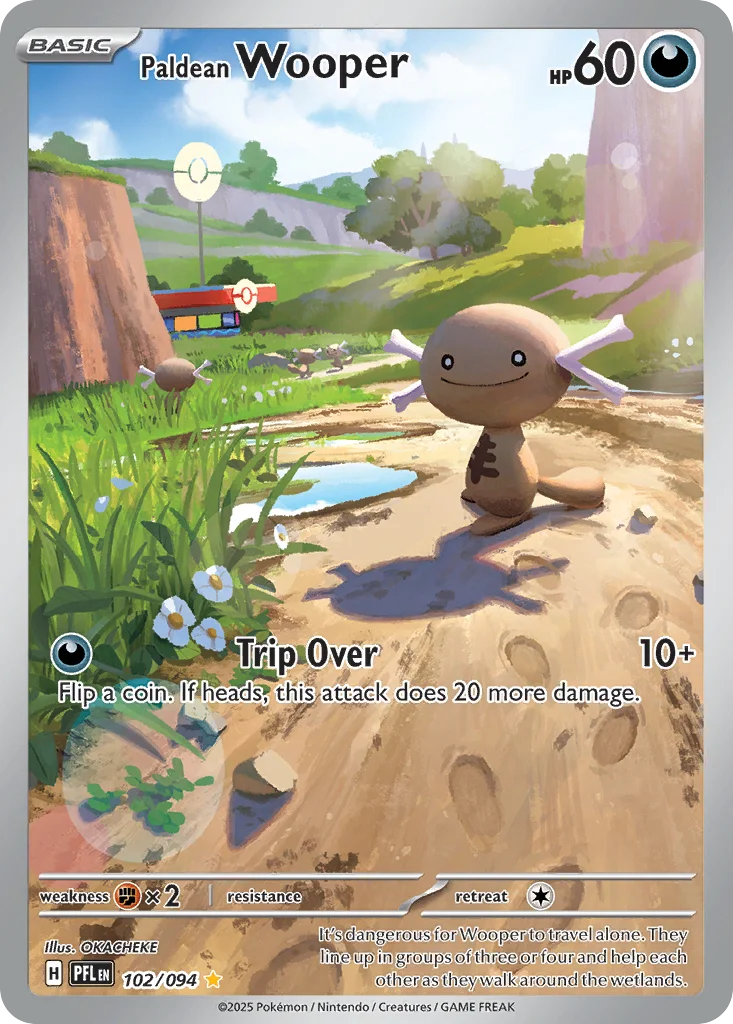 Paldean Wooper 102/094 Illustration rare