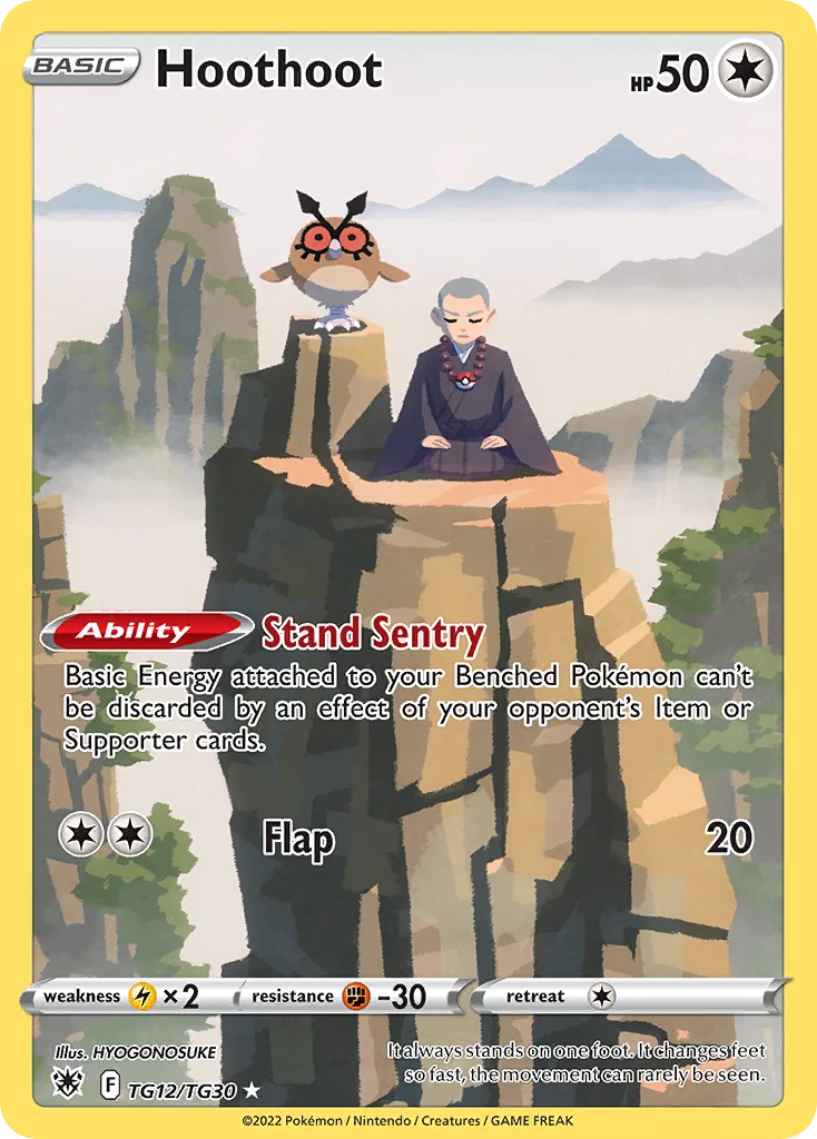 Hoothoot TG12/30 Trainer gallery rare holo