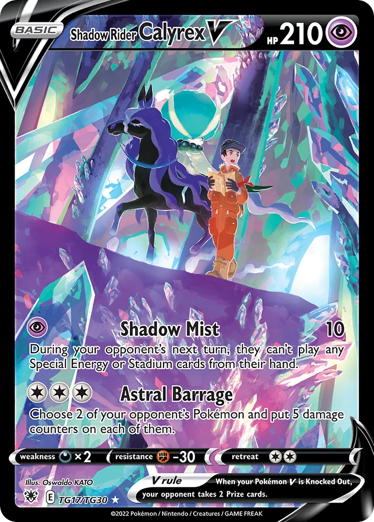 Shadow Rider Calyrex V TG17/30 Rare holo v