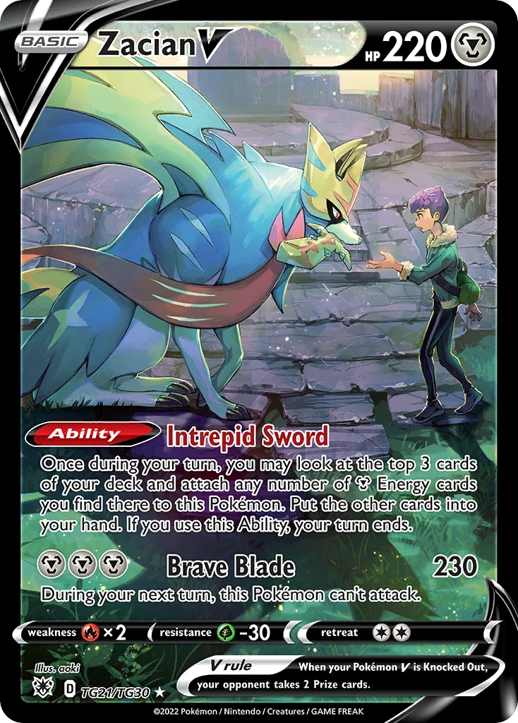 Zacian V TG21/30 Rare holo v