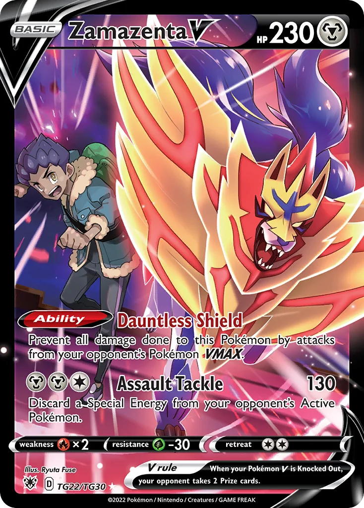 Zamazenta V TG22/30 Rare holo v