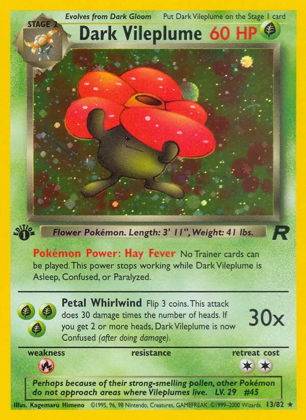 Dark Vileplume 013/ Rare holo