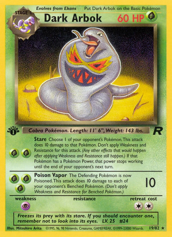 Dark Arbok 019/ Rare