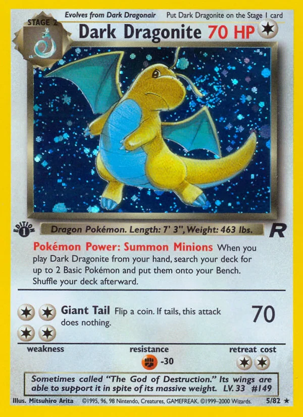 Dark Dragonite 005/ Rare holo