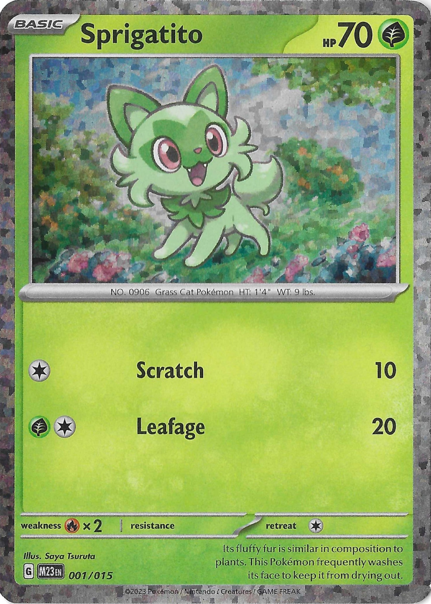 Sprigatito 001/015 Holo Pokemon McDonalds 2023 NM
