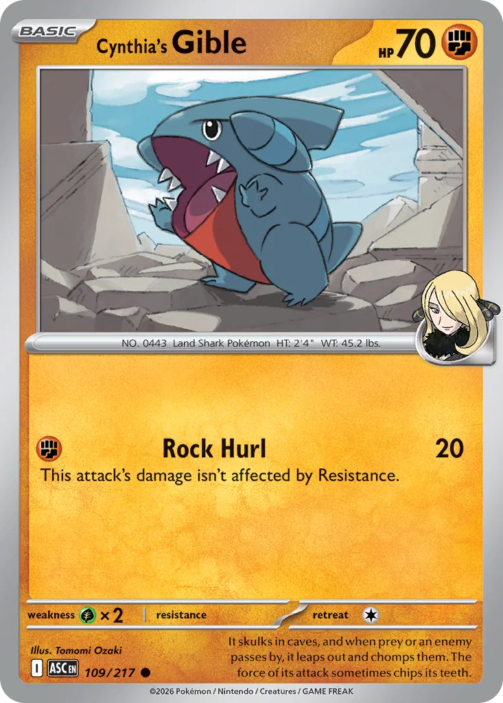 Cynthia's Gible 109/217 Common