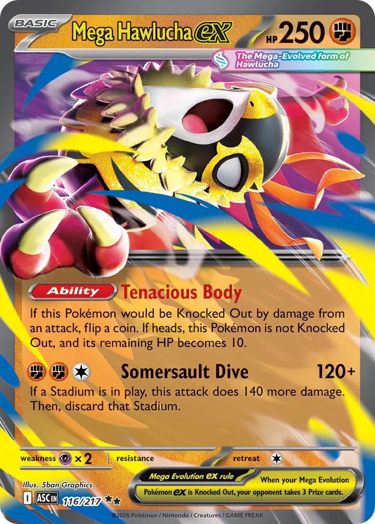Mega Hawlucha ex 116/217 Double rare