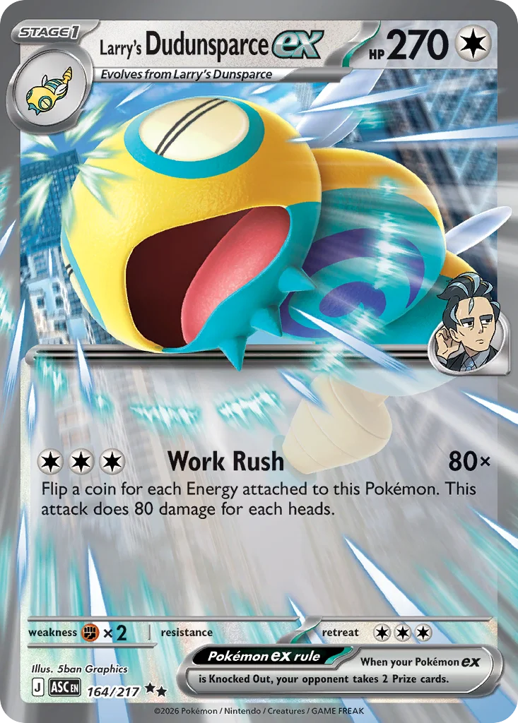 Larry's Dudunsparce ex 164/217 Double rare