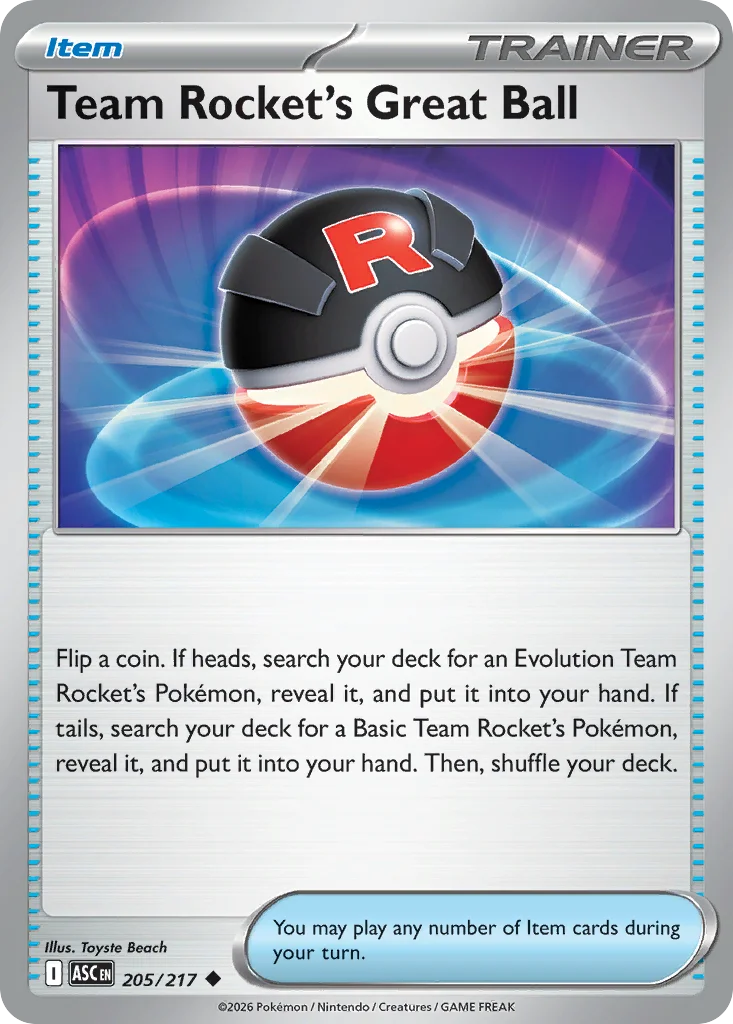 Team Rocket's Great Ball 205/217 Uncommon