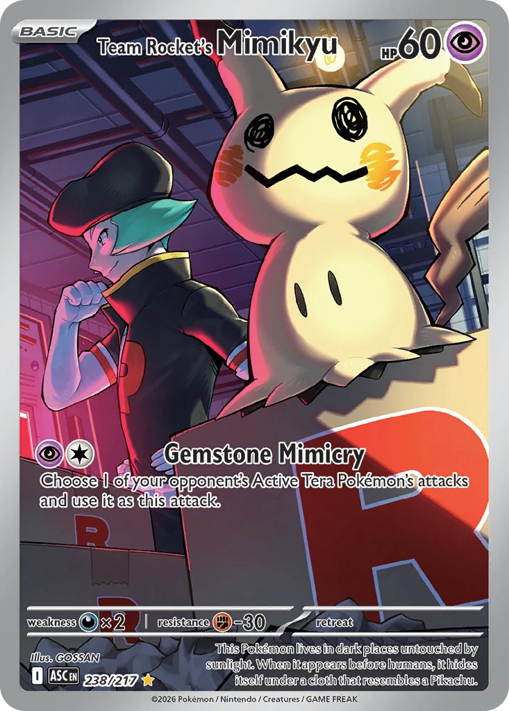 Team Rocket's Mimikyu 238/217 Illustration rare