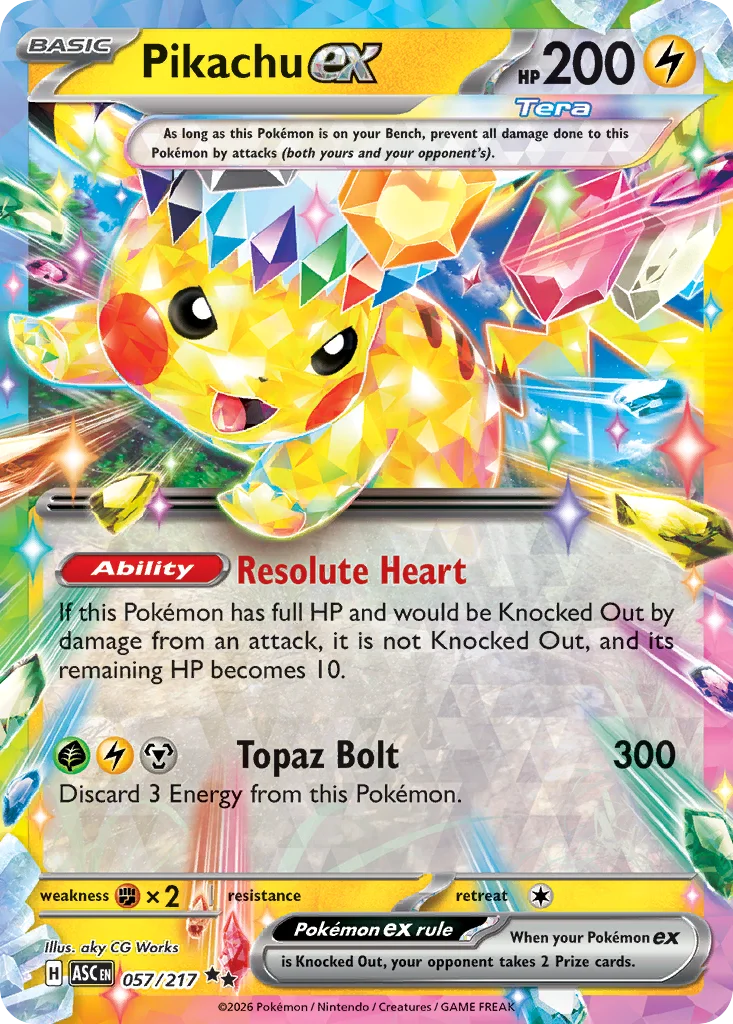 Pikachu ex 057/217 Double rare