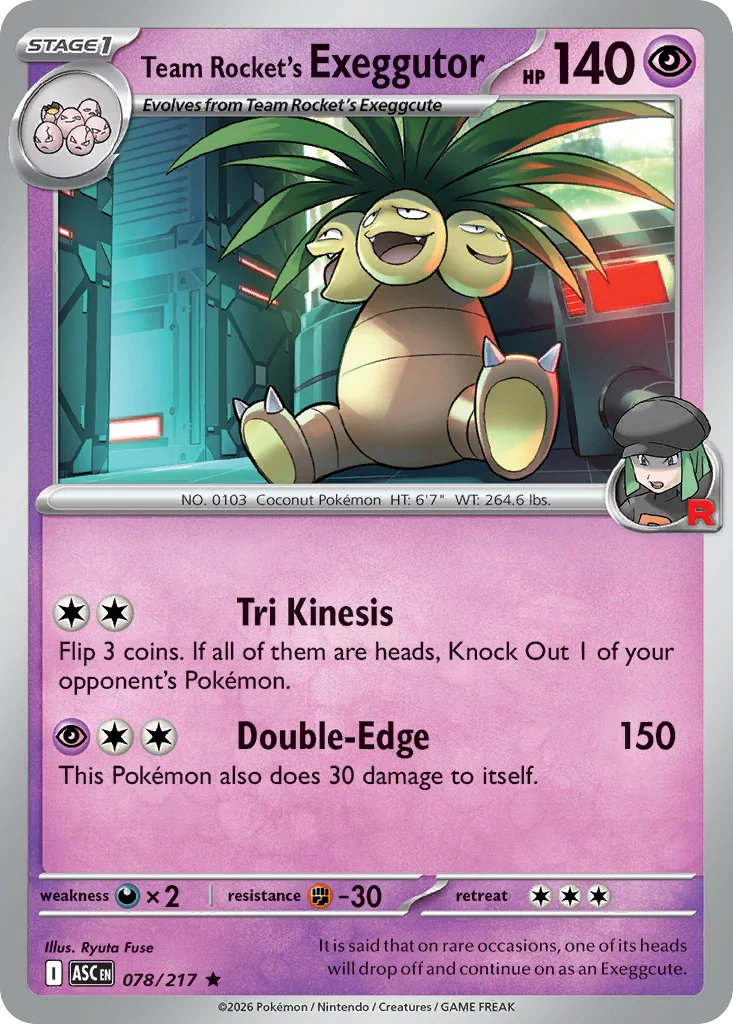 Team Rocket's Exeggutor 078/217 Rare
