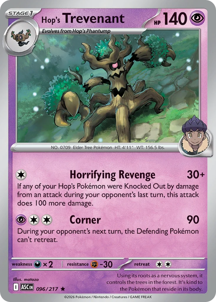 Hop's Trevenant 096/217 Rare