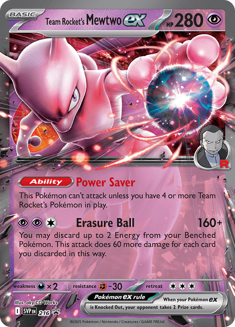 Team Rocket's Mewtwo ex SVP 216 Promo