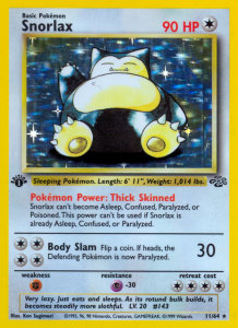 Snorlax 11/64 Rare holo