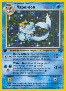 Vaporeon 12/64 Rare holo