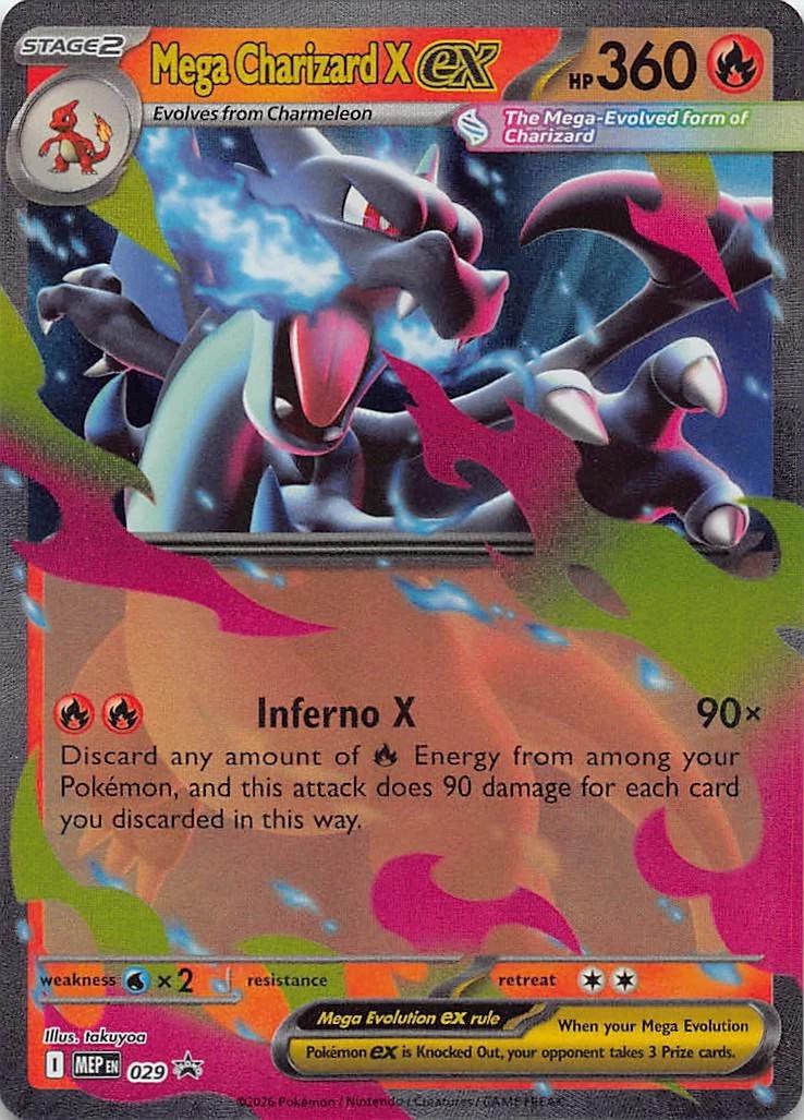 Mega Charizard X Ex MEP 029 Promo