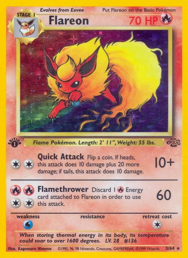 Flareon 3/64 Rare holo
