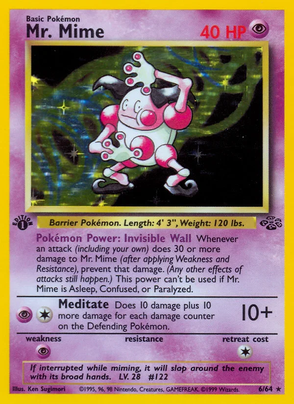 Mr. Mime 6/64 Rare holo
