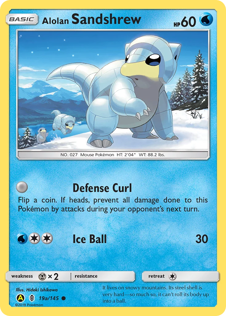 Alolan Sandshrew 19a/ Common