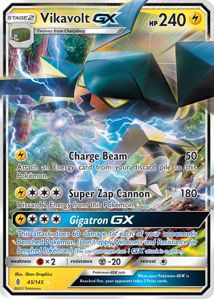 Vikavolt-GX 045/ Rare holo gx