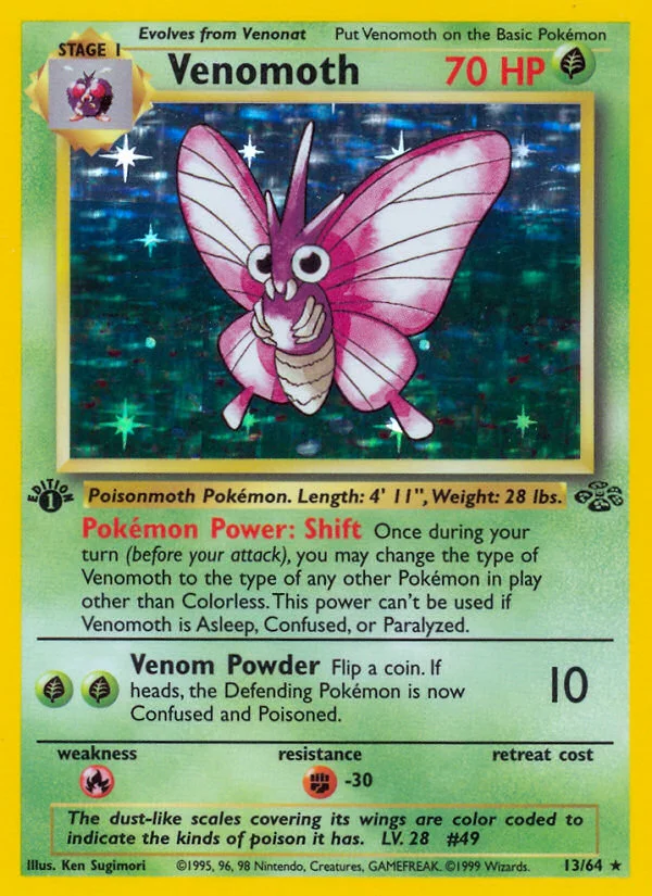Venomoth 13/64 Rare holo