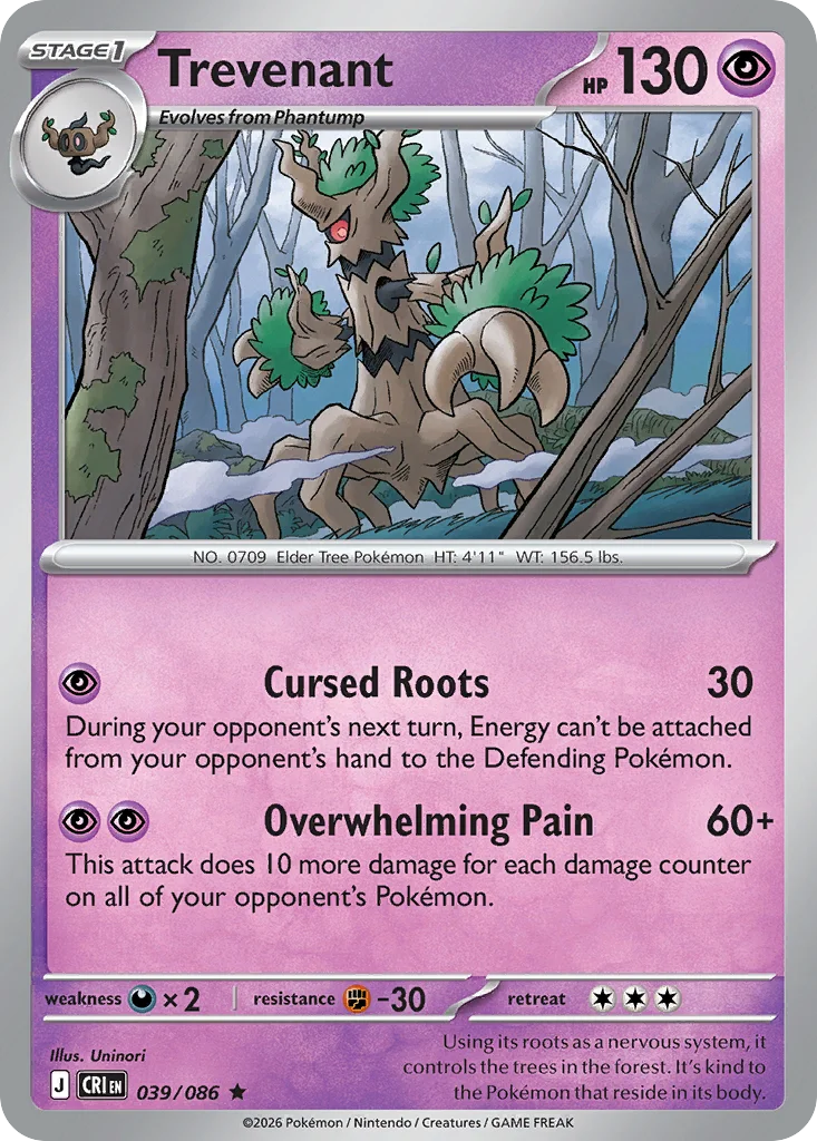 Trevenant 039/086 Rare