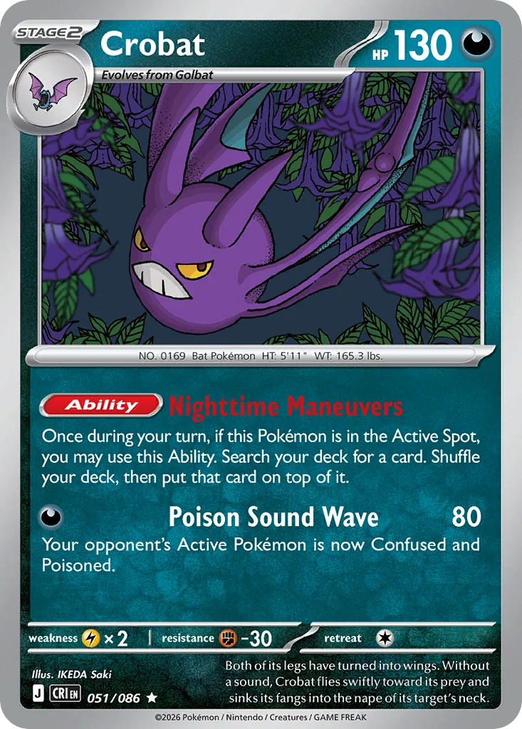 Crobat 051/086 Rare