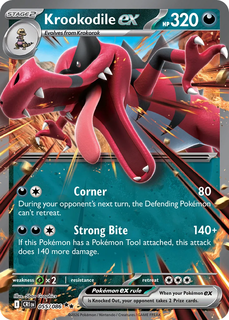 Krookodile ex 055/086 Double rare