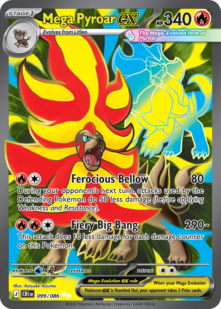 Mega Pyroar ex 099/086 Ultra rare